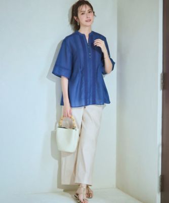 WEB＆一部店舗限定】はしごレース シアー トップス