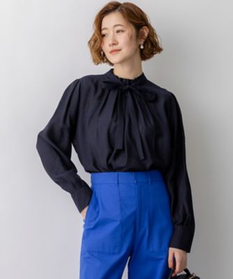 VERY掲載】TRオーガンジー 2WAY ボウタイブラウス