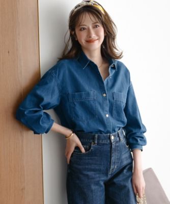 ライトダンガリー デニムショートシャツ（BLWOLS0214） | 23
