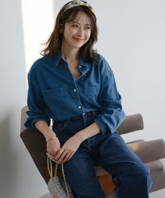 ライトダンガリー デニムショートシャツ（BLWOLS0214） | 23