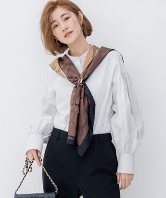 タグ付 23区 洗える CANCLINI ボリュームスリーブ シャツ 大きい 洗える】CANCLINI ボリュームスリーブ シャツ