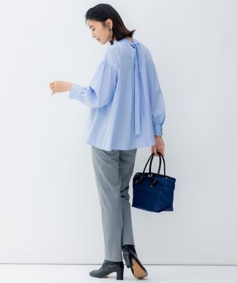 洗える】キュアセルツイル ピンタック ブラウス