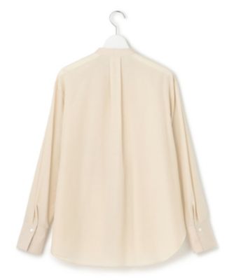 未使用☆38☆【洗える】コットンシルクローン バンドカラー ブラウス☆23区 23区 - 未使用☆38☆【洗える】コットンシルクローン バンドカラー