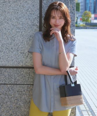 2023年度　23区 S　【洗える】コットンポプリン ピンタック ブラウス 2023年度 23区 S 【洗える】コットンポプリン ピンタック