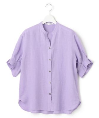 23区　LIBECO スキッパーブラウス⭐︎ブラウン38 洗える】LIBECO スキッパーブラウス / 23区 | ファッション通販