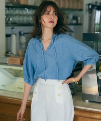23区DENIM デニム 大きいサイズライトダンガリースキッパー