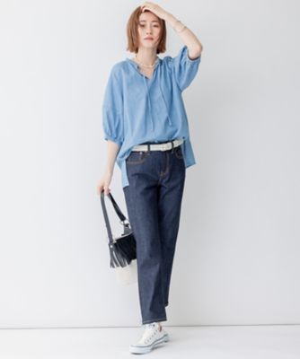 【23区】DENIM デニムダンガリースキッパーブラウス 23区】DENIM デニムダンガリースキッパーブラウス - メルカリ