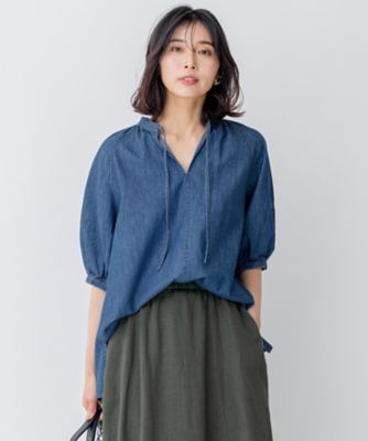 23区DENIM デニム 大きいサイズライトダンガリースキッパー