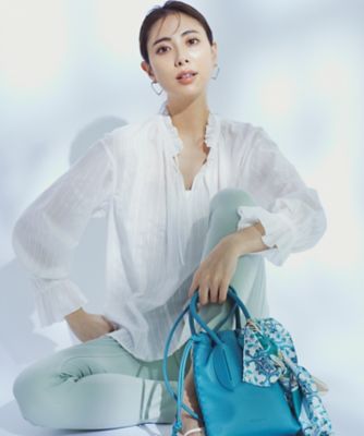 ＜23区 (Women)＞【ＷＥＢ限定／洗える】コットンカラミストライプ　スキッパー　ブラウス（ＢＬＷＯＳＭ０８５２）