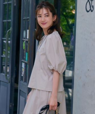 【一部店舗限定／洗える】ハイカウントウェザーストレッチ　パフスリーブ　ブラウス（ＢＬＷＯＳＭ０８６７）