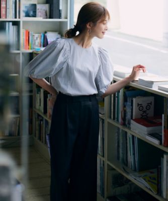 【期間限定】 HYKE パフスリーブブラウス けずり トップス