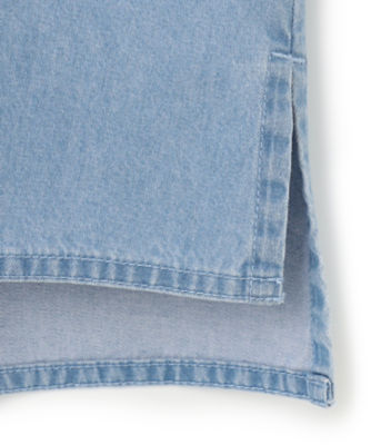 【23区】DENIM デニムダンガリースキッパーブラウス 洗える】23区DENIM ライトダンガリー スキッパー