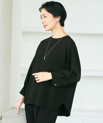 ＜自由区 L (Women/大きいサイズ)＞【１７号サイズまで展開・カタログ掲載・セットアップ対応】トリアセダブルクロス　ブラウス（ＢＬＷＲＣＷ０３０１）