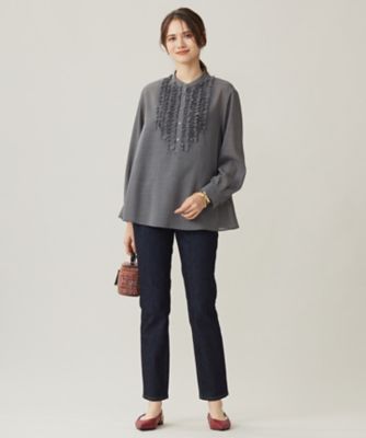 セットアップ対応・洗える】ハイツイストビエラフロントフリル