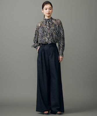 ペイズリープリントボウタイ ブラウス（BLWRGW0414） | 自由