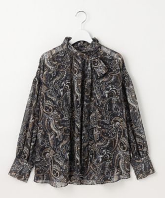 ペイズリープリントボウタイ ブラウス（BLWRGW0414） | 自由
