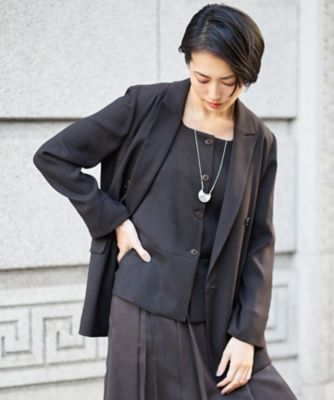 ＜自由区 L (Women/大きいサイズ)＞【カタログ掲載・人気素材・セットアップ対応】リネンライクシンセティックノースリーブ　ブラウス（ＢＬＷＲＬＳ０３０６）