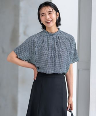 洗える】ライトバックサテンアムンゼン ハウンドトゥース プリント