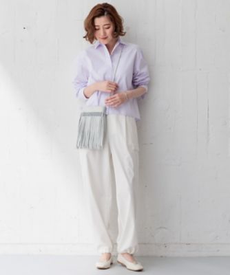 【Ｏｇｇｉ４月号掲載／洗える】ＣＡＮＣＬＩＮＩ　クロップド　シャツ（ＢＬＷＳＣＭ０３１４）