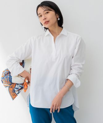 ＜23区 S (Women/小さいサイズ)＞【Ｏｇｇｉ４月号掲載／洗える】ＣＡＮＣＬＩＮＩ　スキッパー　シャツ（ＢＬＷＳＣＭ０３１６）
