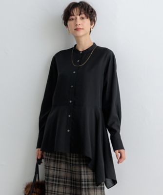 好評につき新色追加／洗える】イレギュラーヘム シアー ブラウス