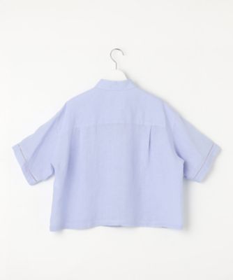 洗える】LIBECOリネン クロップド シャツ