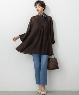 ブラウス シャツ シアーチュニックブラウス/洗える レディース シアーチュニックブラウス/洗える(ブラウス・シャツ) | MK