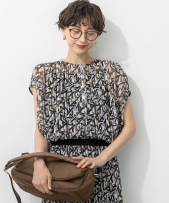 23区　25SS 2025年　新品未使用　シアーナイロンツイル　ギャザーブラウス 23区｜【撥水加工/洗える】シアーナイロンツイル ギャザー