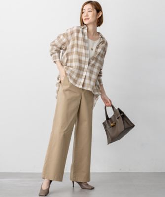 WEB＆一部店舗限定】シアーコットン チェック シャツ