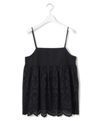 洗える】コットンエンブロイダリー キャミソール