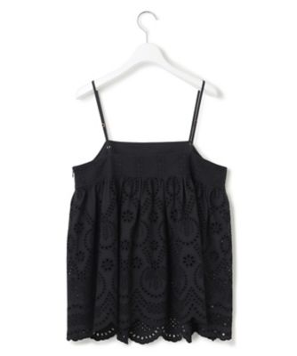 洗える】コットンエンブロイダリー キャミソール