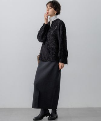 洗える】シアーカットジャカード ブラウス（BLWSGW0420