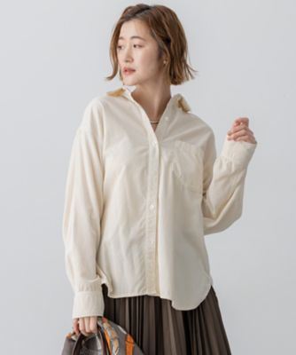 ＜23区 S (Women/小さいサイズ)＞【見上愛さん着用／Ｏｇｇｉ１１月号掲載】コットン　コーデュロイ　シャツ（ＢＬＷＳＧＷ０４２１）