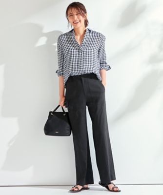 23区 - 23区 リネンシャツ 2way カシュクール 長袖 麻100％ 38の
