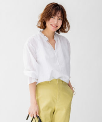 デウス エクスマキナ 新品）雅姫さん ストライプフリルブラウス