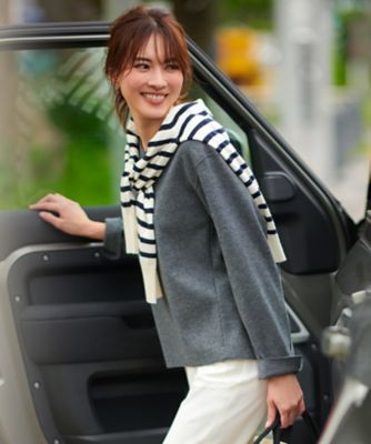 ＜23区 S (Women/小さいサイズ)＞ウール圧縮スムース　クルーネック　トップス（ＢＬＷＳＮＷ０４１７）