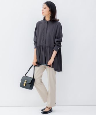 23区【洗える】ドレープドビークロス チュニック ブラウス48 定価2.4万 23区【洗える】ドレープドビークロス チュニック ブラウス48