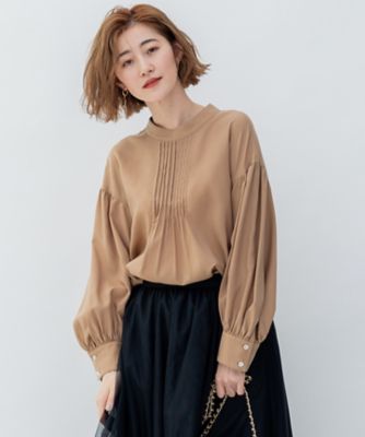 23区 小さいサイズ キュアセルツイル ウエストタック ブラウス 32