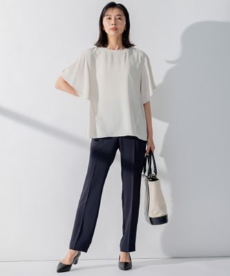 23区 バックサテンアムンゼン ネックステッチ ブラウス 23SS 洗える 楽天市場】【洗える】バックサテンアムンゼン ネックステッチ