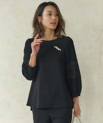 ＜23区 S (Women/小さいサイズ)＞【セットアップ対応】トリアセダブルジョーゼット　ブラウス（ＢＬＷＳＳＳ０００２）