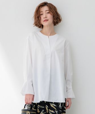 ＜23区 L (Women/大きいサイズ)＞【Ｏｇｇｉ４月号掲載／杏さん着用】ＣＡＮＣＬＩＮＩ　スキッパーベルト付き　ブラウス（ＢＬＷＷＣＭ０３１３）