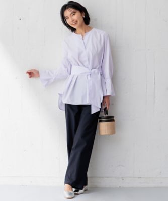 【Ｏｇｇｉ４月号掲載／杏さん着用】ＣＡＮＣＬＩＮＩ　スキッパーベルト付き　ブラウス（ＢＬＷＷＣＭ０３１３）