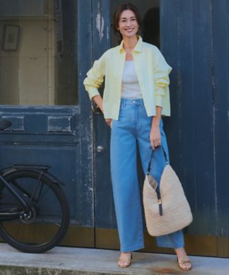 【Ｏｇｇｉ４月号掲載／洗える】ＣＡＮＣＬＩＮＩ　クロップド　シャツ（ＢＬＷＷＣＭ０３１４）