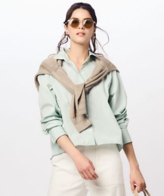 【Ｏｇｇｉ４月号掲載／洗える】ＣＡＮＣＬＩＮＩ　クロップド　シャツ（ＢＬＷＷＣＭ０３１４）