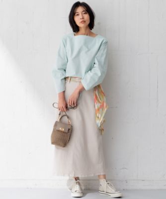 【Ｏｇｇｉ４月号掲載／洗える】ＣＡＮＣＬＩＮＩ　デザインスリーブ　ブラウス（ＢＬＷＷＣＭ０３１５）