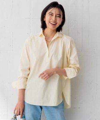 23区 L (Women/大きいサイズ)/ニジュウサンク エル 【Ｏｇｇｉ４月号掲載／洗える】ＣＡＮＣＬＩＮＩ　スキッパー　シャツ（ＢＬＷＷＣＭ０３１６）
