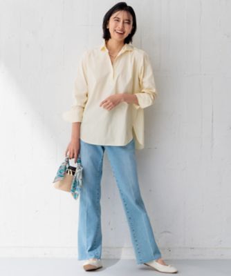 【Ｏｇｇｉ４月号掲載／洗える】ＣＡＮＣＬＩＮＩ　スキッパー　シャツ（ＢＬＷＷＣＭ０３１６）