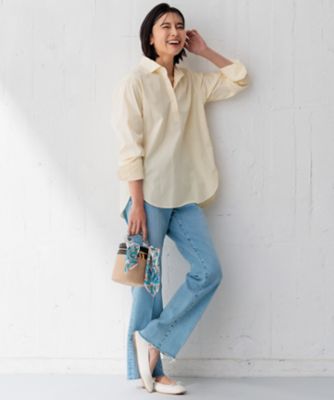 【Ｏｇｇｉ４月号掲載／洗える】ＣＡＮＣＬＩＮＩ　スキッパー　シャツ（ＢＬＷＷＣＭ０３１６）