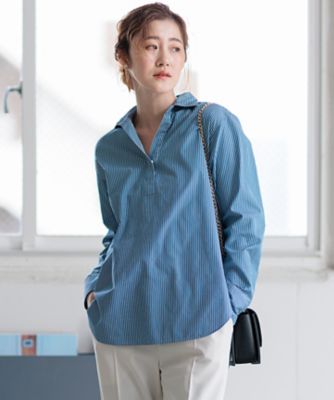 【Ｏｇｇｉ４月号掲載／洗える】ＣＡＮＣＬＩＮＩ　スキッパー　シャツ（ＢＬＷＷＣＭ０３１６）