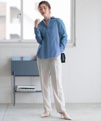 【Ｏｇｇｉ４月号掲載／洗える】ＣＡＮＣＬＩＮＩ　スキッパー　シャツ（ＢＬＷＷＣＭ０３１６）
